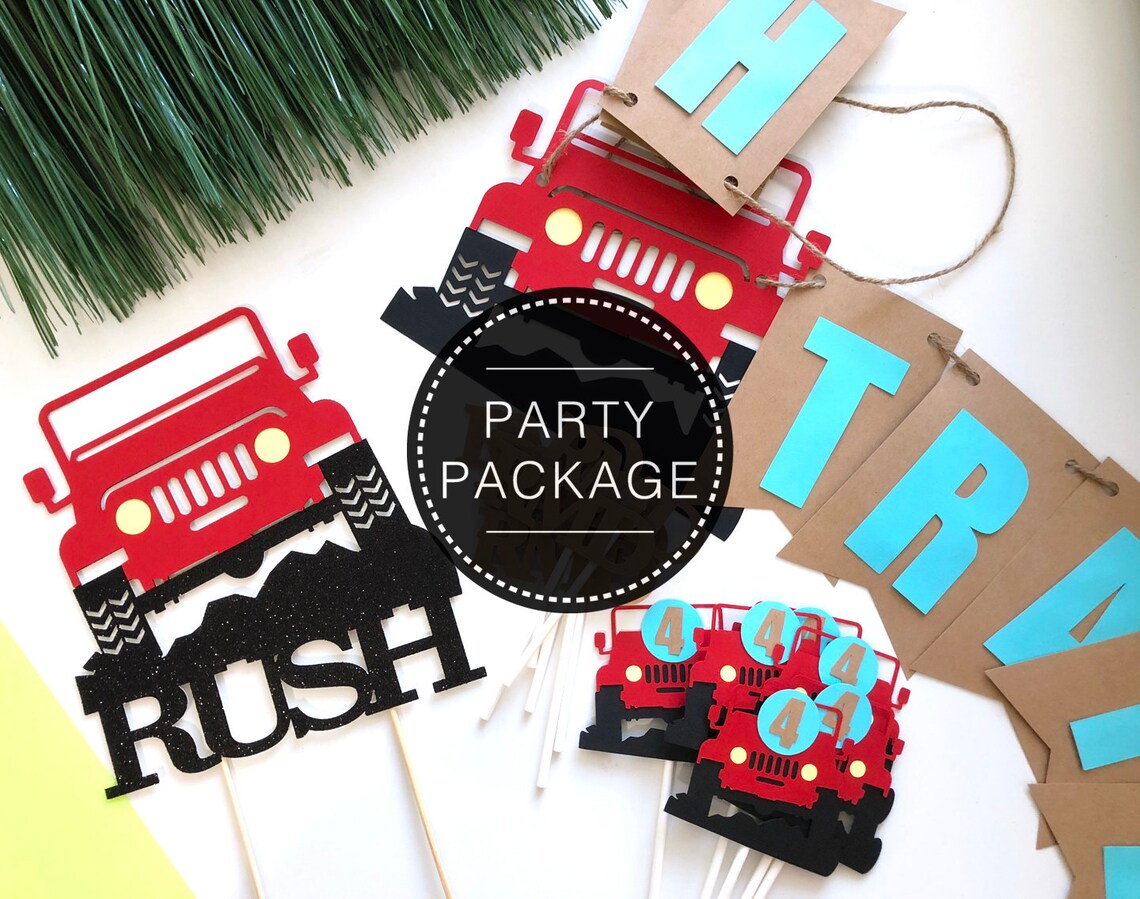 Off Road Jeep Party Package Truck Birthday COMBO Happy Etsy