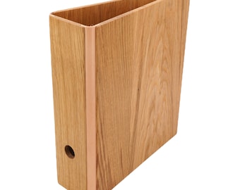 Cartella in legno - fatta a mano, vuota, senza incisione per il tuo design - documenti - certificati - cronaca - cartella musicale - libro di scuderia