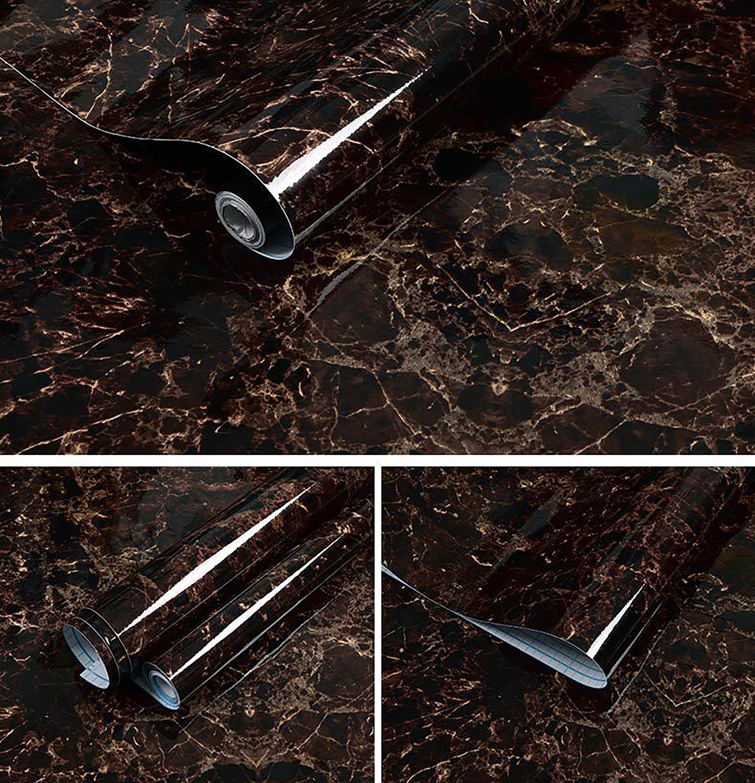 EBuyers 23.6x118 Wide Brown Marble Contact Paper Etsy Nederland