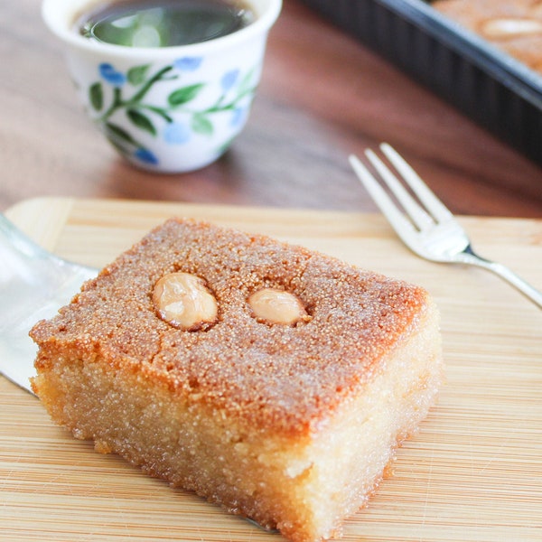 Nammoura, Sweet Semolina Dense Cakes, Hareesah, Namoura Moist Cake, Hareesa