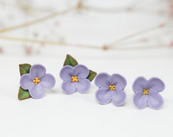 Stud likac earrings | stud flower earrings | polymer clay flower earrings | stud polymer clay earrings | polymer clay flower jewelry