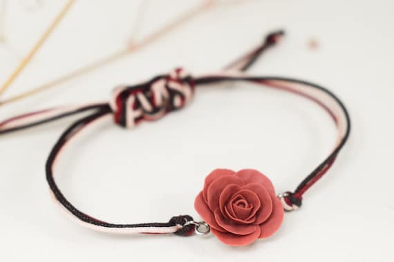 Rose on sale charm bracelet