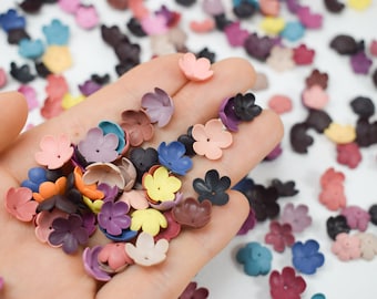 Mixed flower beads | loose jewelry beads | polymer clay flower beads | bracelet bead | ceramic bead |  polymer clay floral beads | mixed lot