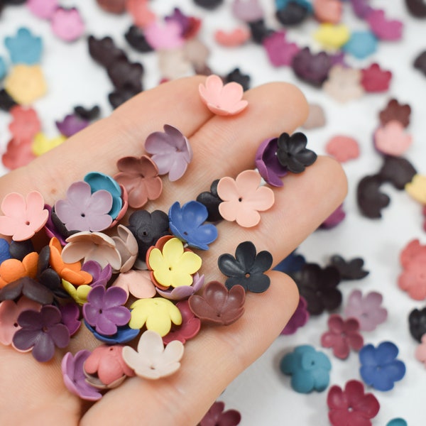 Mixed flower beads | loose jewelry beads | polymer clay flower beads | bracelet bead | ceramic bead |  polymer clay floral beads | mixed lot