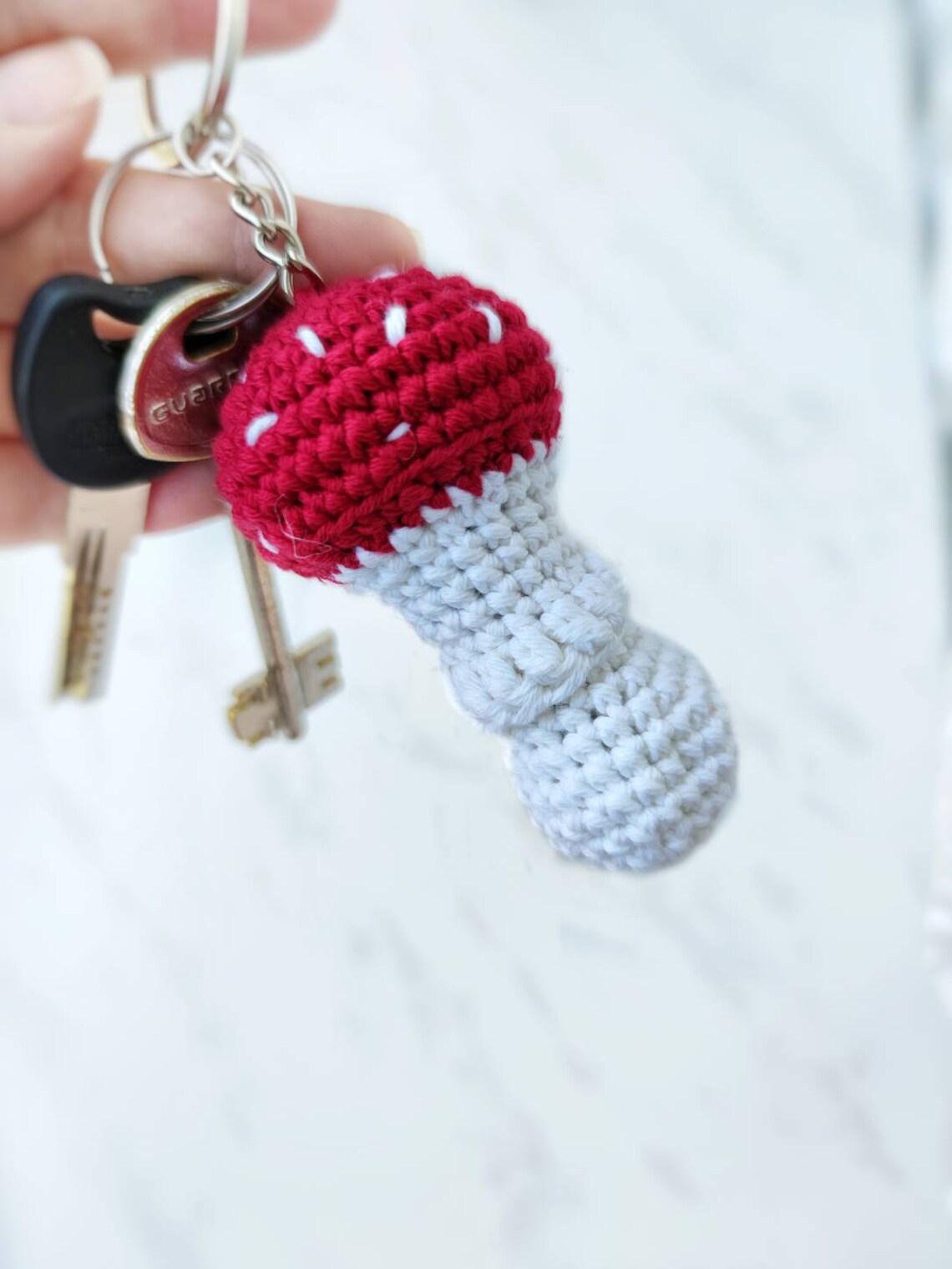 Mushroom Keychain Crochet keychain for boyfriend Cute Etsy