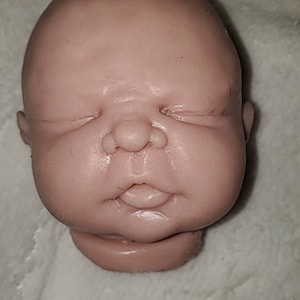 Silicone baby head for cuddle body blank unpainted &quot;Ava sculpt&quot;