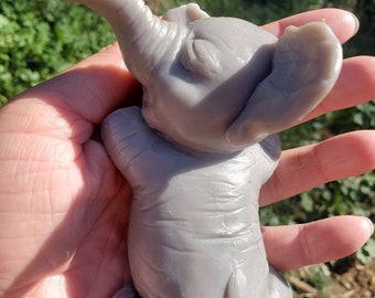Silicone baby elephant 5"