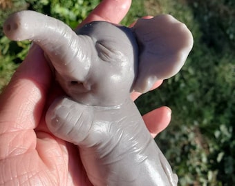 Silicone baby elephant 5"