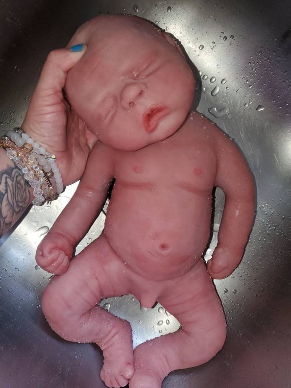 Realistic Newborn Baby Full Body Silicone Reborn Boy Soft Silicone
