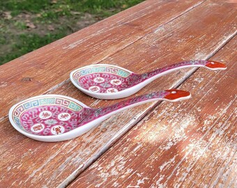 Chinese  Porcelain Serving Spoons