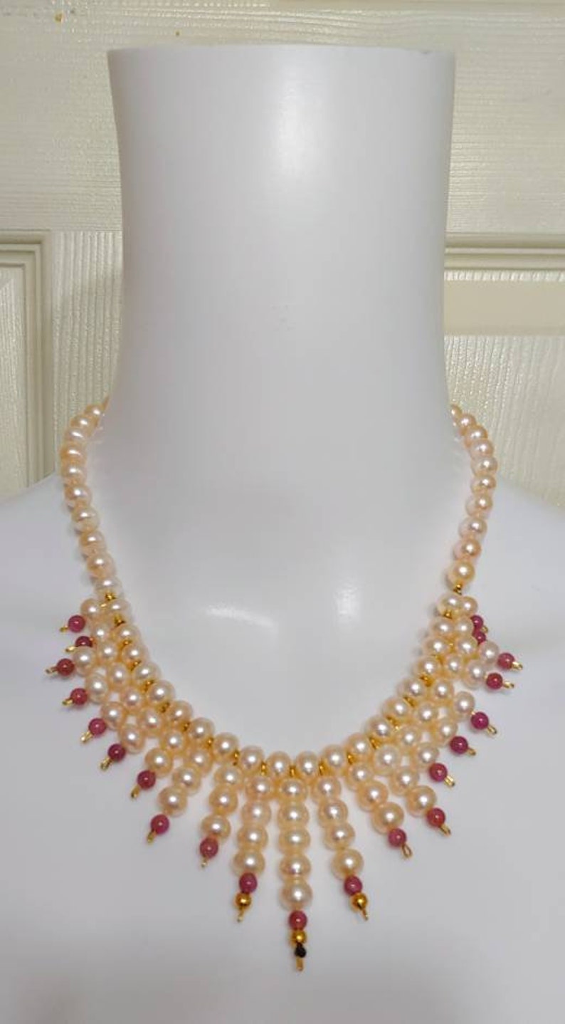 Pearl And Ruby Necklace