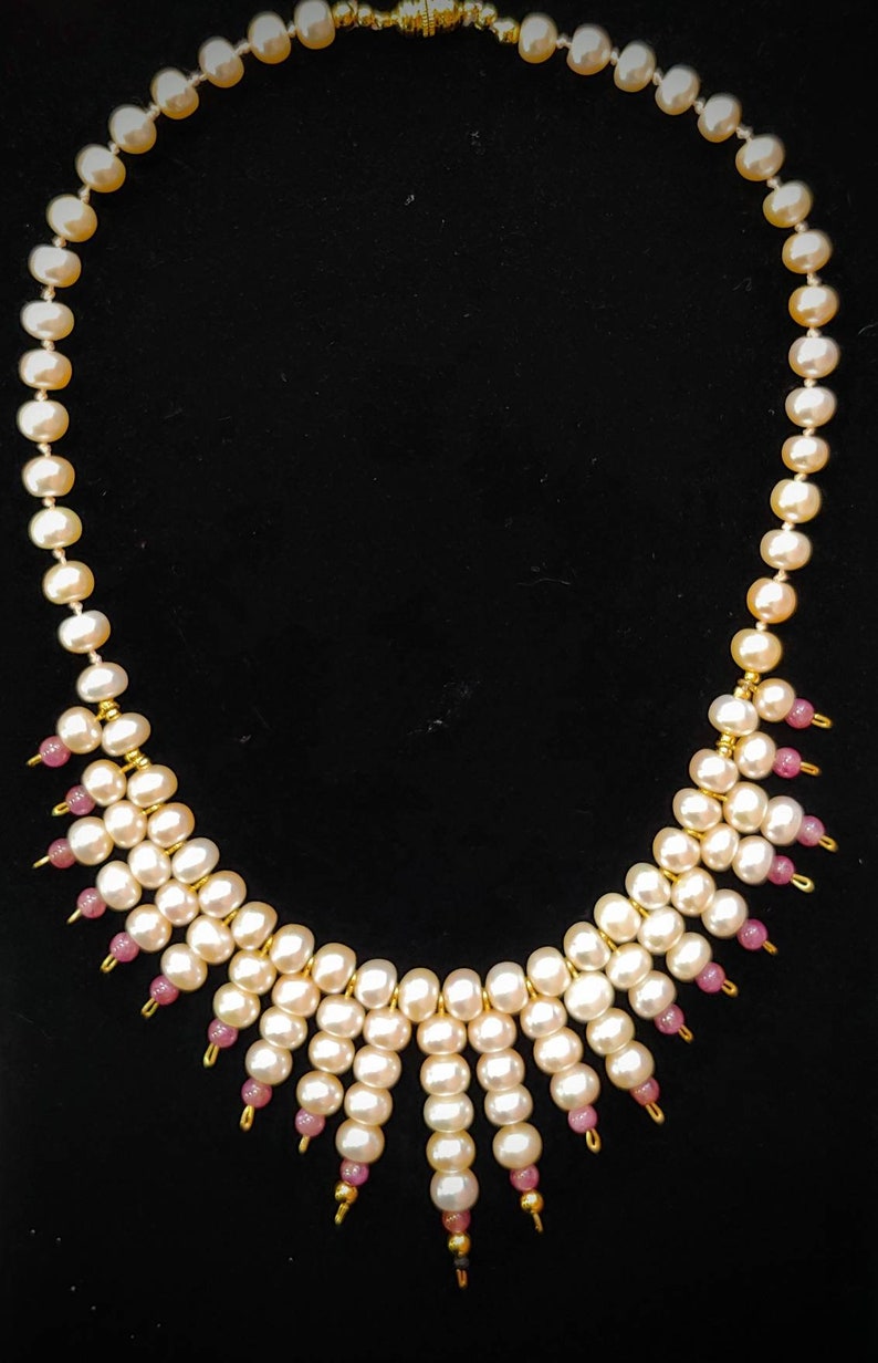 Pearl And Ruby Necklace