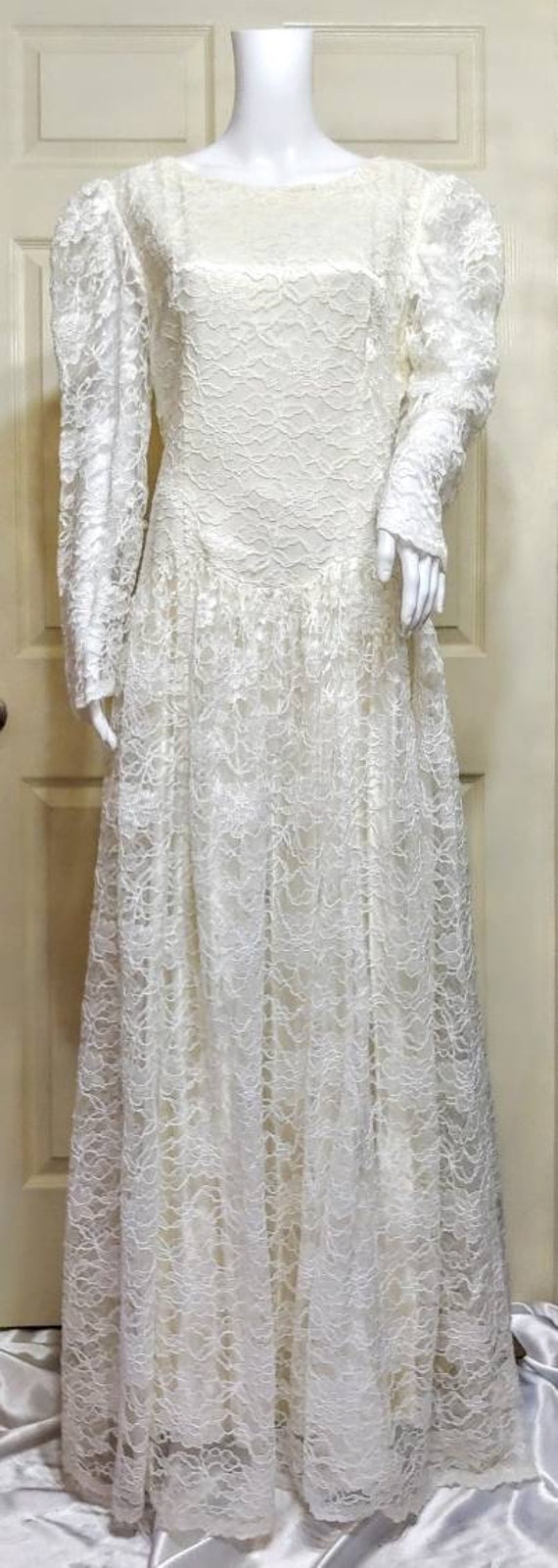 Vtg Lace Gown