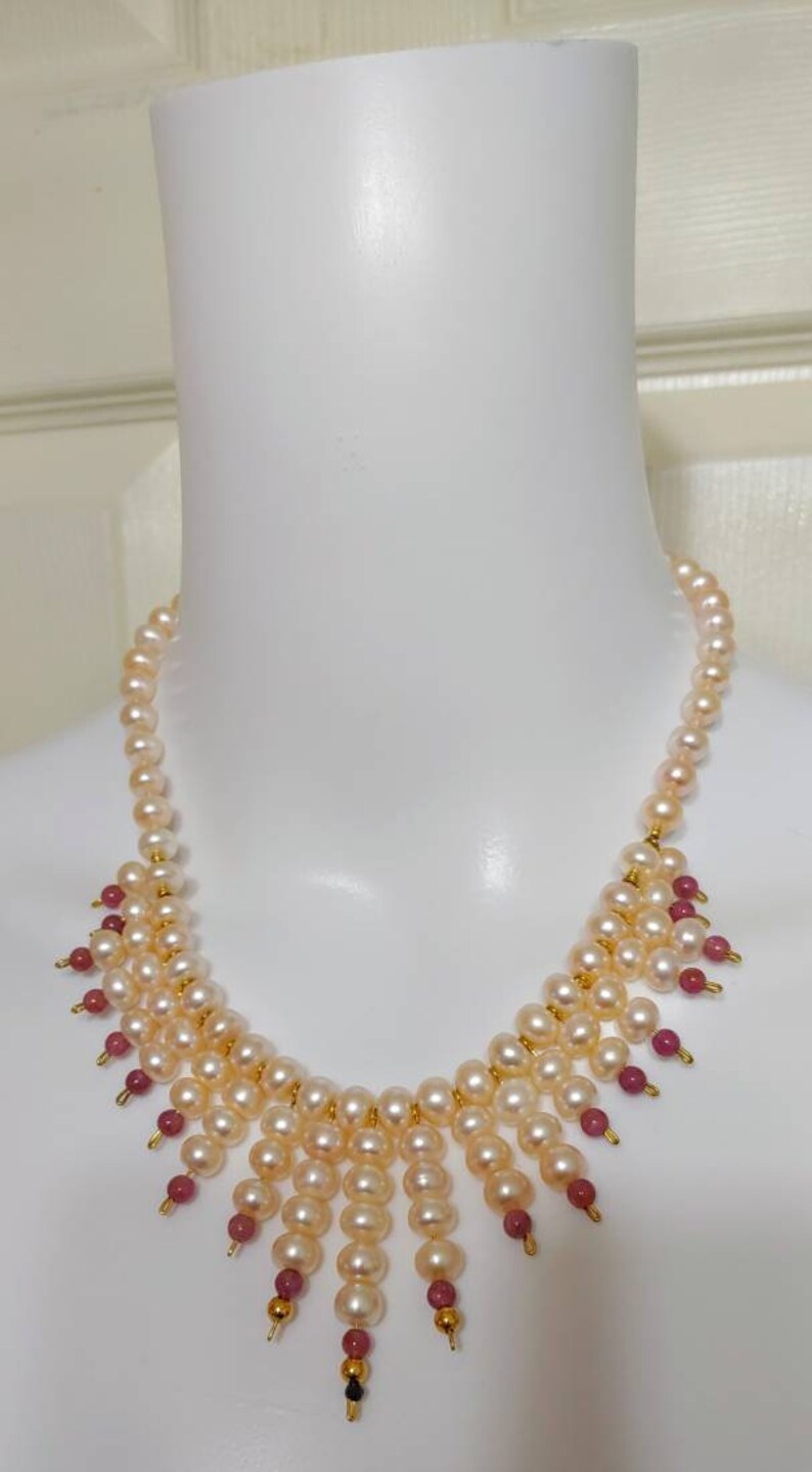 Pearl And Ruby Necklace