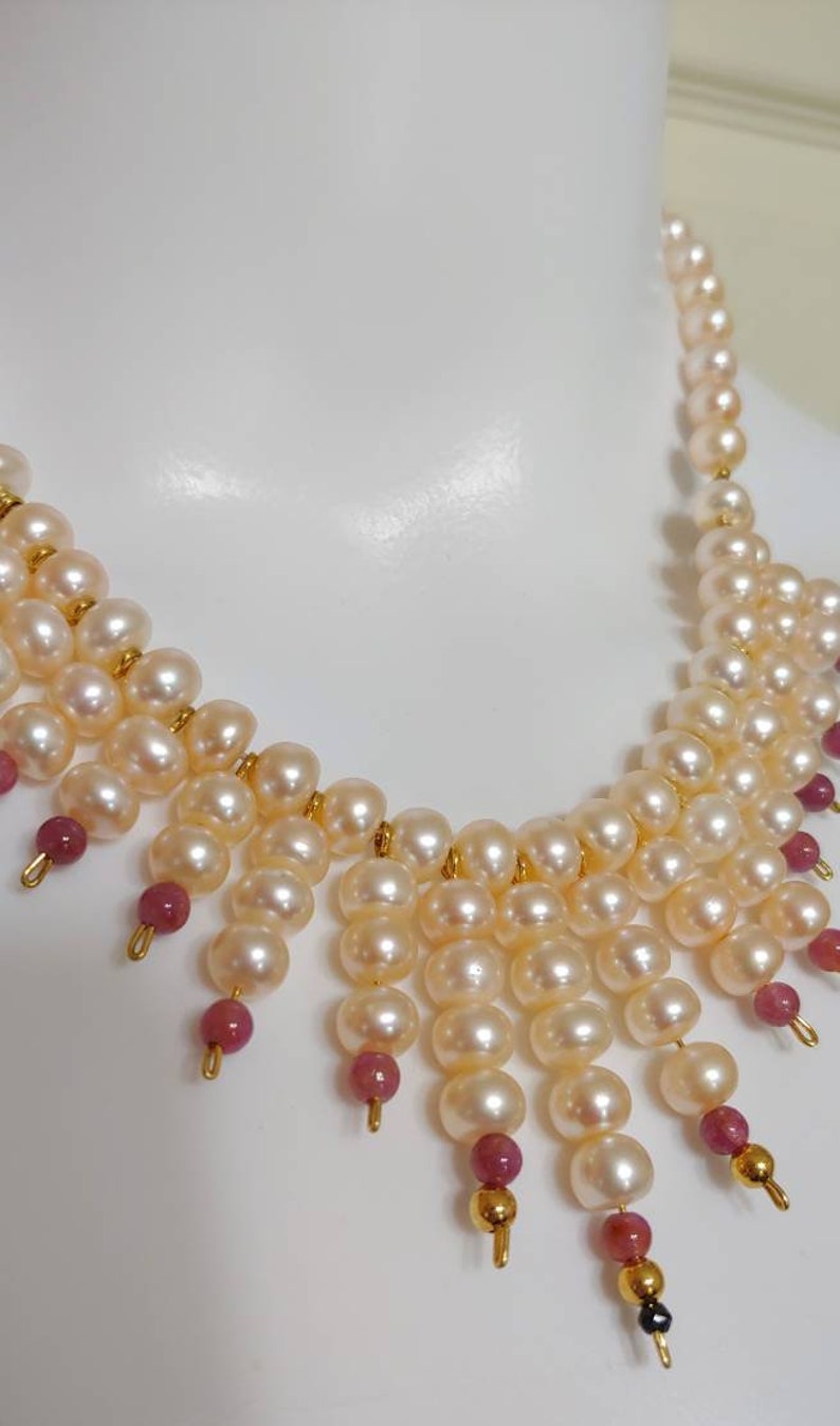 Pearl And Ruby Necklace