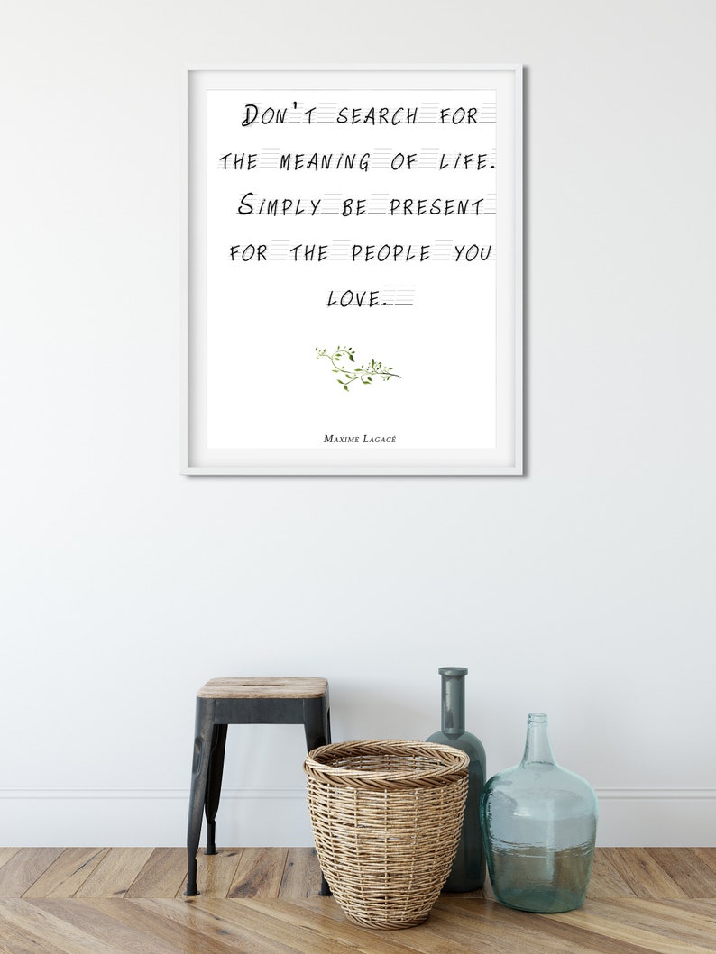 Maxime Lagace Quote Wall Print Home Print, Home Decor, Quote Poster, Quote Prints, Prints Wall