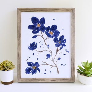 Watercolour Violets Art Print, Violet Painting, Floral Illustrations, Floral Art Print, Purple Floral Painting, Gouache Floral Painting, Art