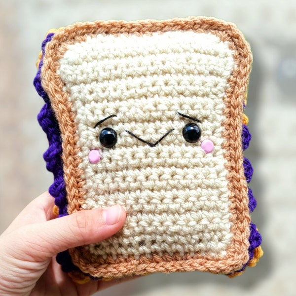 Amigurumi Crochet PB&J Sandwich Plushie