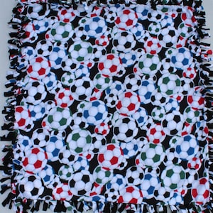 Soccer Ball (Multi) Tie Blanket