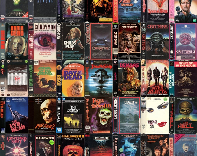 Favorite Horror VHS Movie Keychains - Scream - Halloween - Evil Dead - Hellraiser - Lost Boys