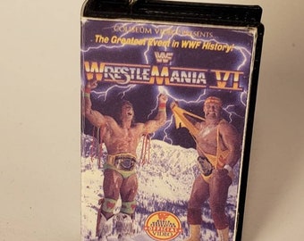 WWF Wrestlemania 7 classic WWE Blu Ray Vhs Keychain