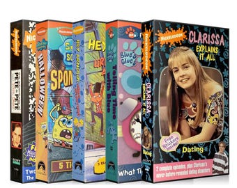幼児向け VHS テープ 10 本、はらぺこあおむし、ボゾ、キャスパーなど