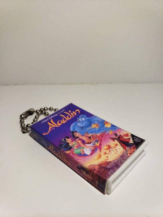Aladdin Disney Cartoon Classic Vhs Dvd Bluray Movie Keychain Etsy