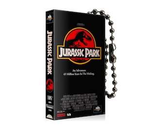 Jurassic Park Movie VHS Keychain