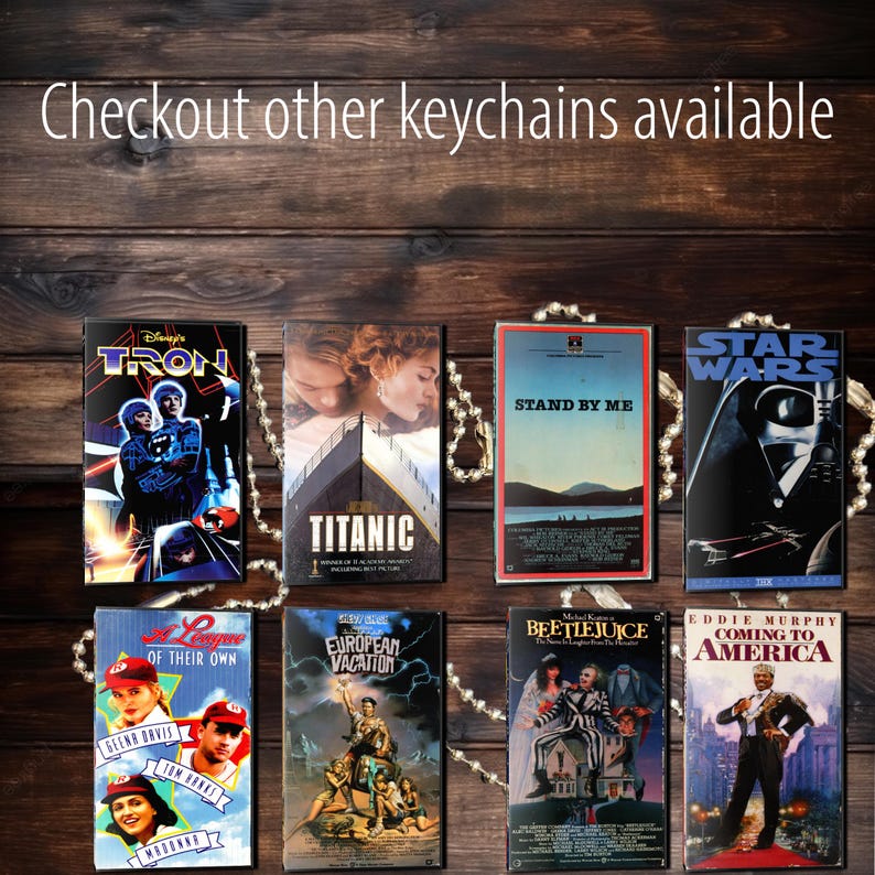 1960s VHS Keychains - Classic Mini VHS Keychains - Classic 60s Movies ...