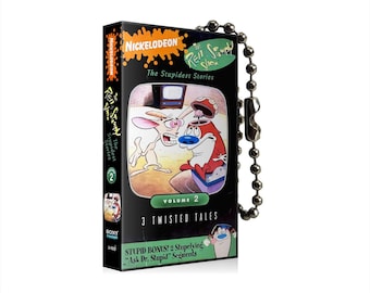 Nickelodeon Ren And Stimpy Show Stupidest Stories VHS Keychain