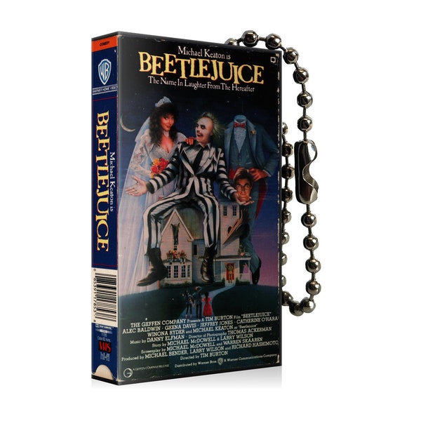 Beetlejuice VHS Keychain