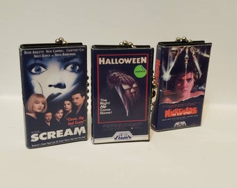 VHS Keychains Horror Movies