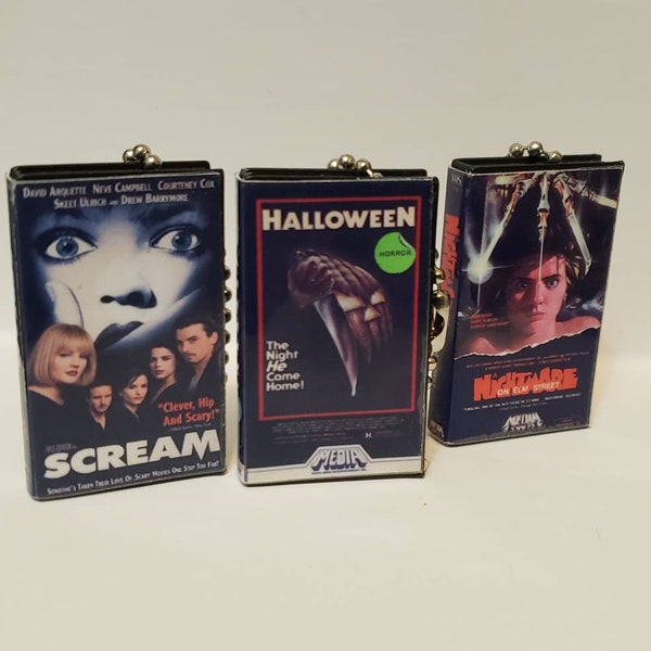 VHS Keychains Horror Movies