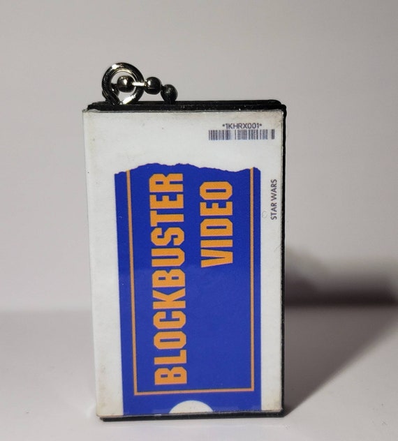 LOT OF 2 BLOCKBUSTER VIDEO Vintage Keychain Plastic Collectible Advertising
