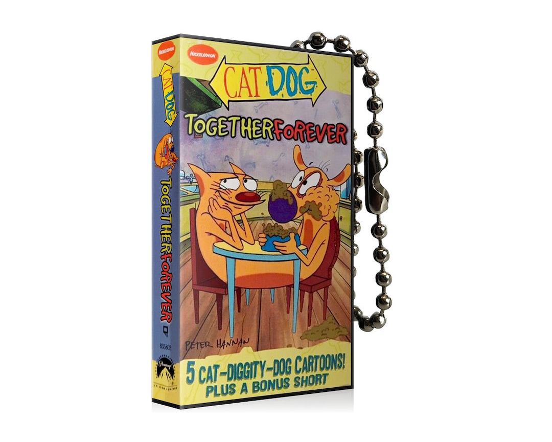 Nickelodeon Catdog Together Forever VHS Keychain
