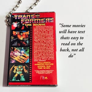 Transformers The Movie VHS Keychain image 3