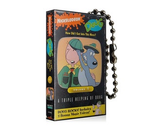Nickelodeon Doug 90s Cartoon VHS Keychain