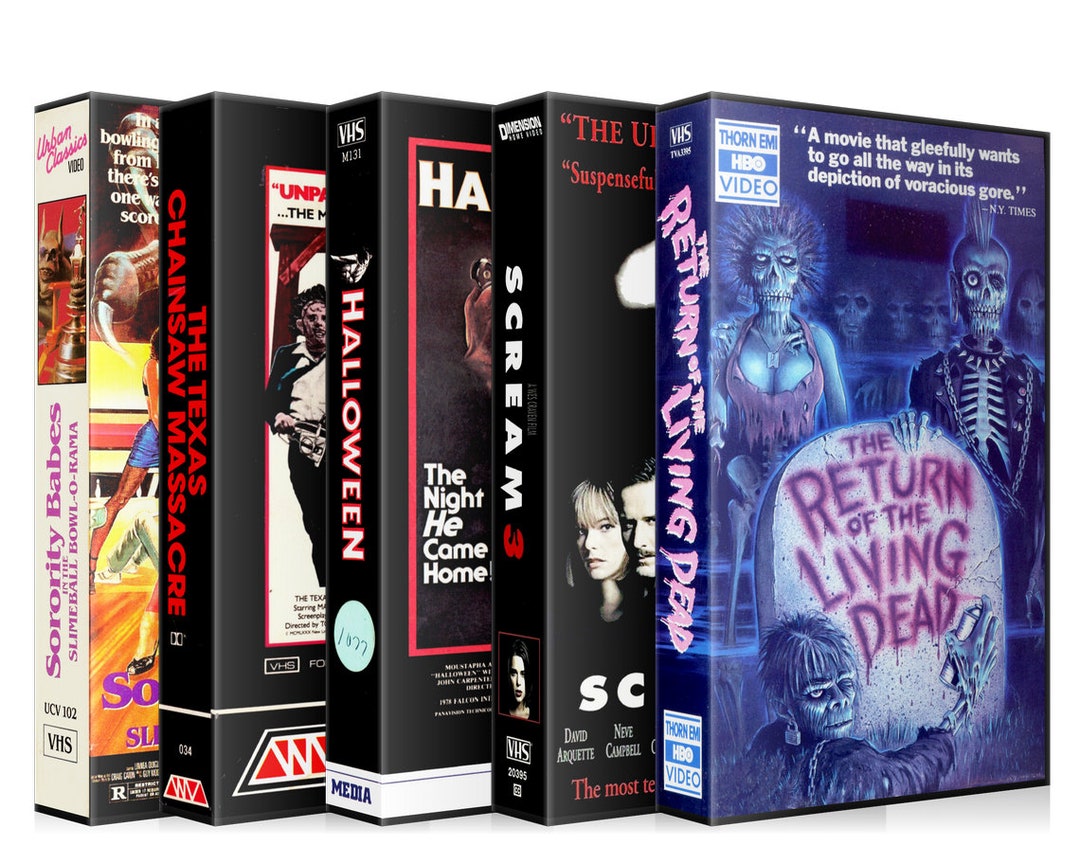 Horror Movies, VHS Keychain, Halloween Home Desk Decor Etsy