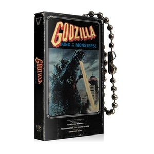 Godzilla King Of All Monsters Movie VHS Keychain, Keychain Charm, Godzilla Collector