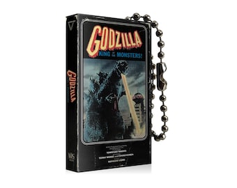 Godzilla King Of All Monsters Movie VHS Keychain