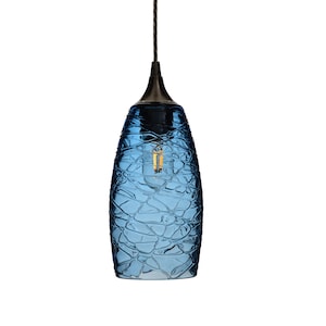 SPUN | Hand Blown Glass Globe Pendant Light | Web Inspired Oblong Form. No 147 | Sustainably made with 100% Recycled Glass in the USA