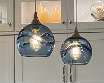 Pathson Industrial Pendant Light, Milky White Ribbed Glass Shade Hanging Ceiling Light For Living Room Bedroom Hallway Kitchen Island - View #11