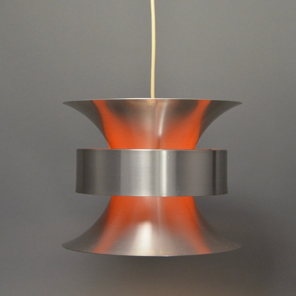 Vintage Pendant Lamp Lyskaer Danish Design Mid-Century 60s Aluminium