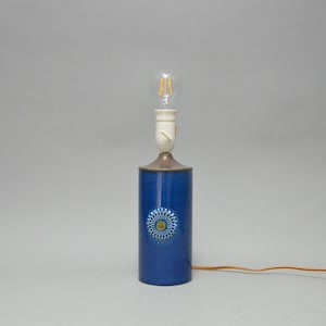Vintage 1960s Table Lamp in Ceramics Made in Italy but sold in Denmark.