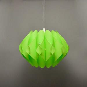 Green Vintage Lamp 1970s German Plastic Pop Art Pendant