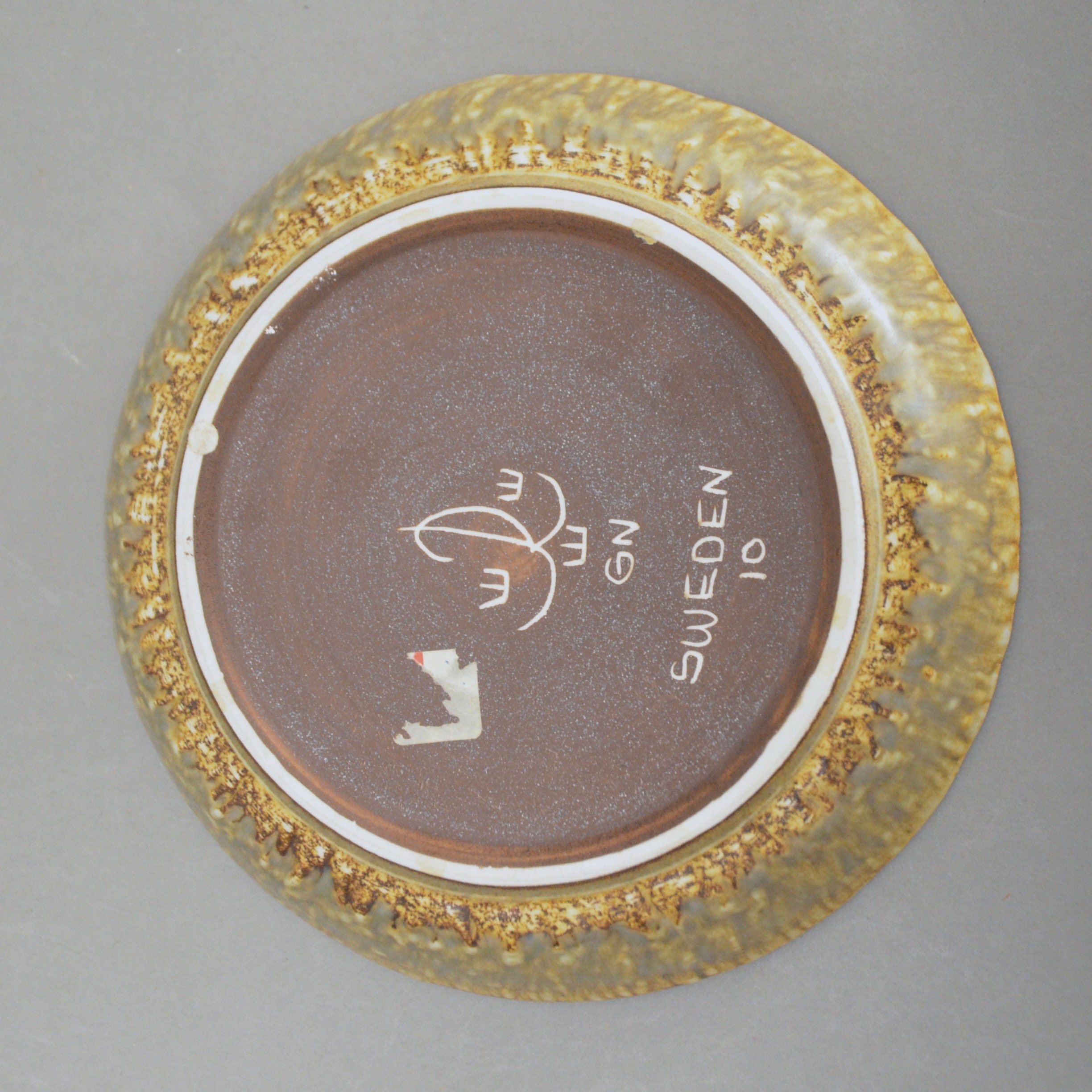 1950 年代のストーンウェア ボウル、Gunnar Nylund 作、ロール