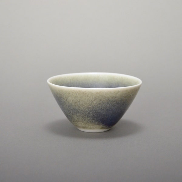 Mid-Century Miniatur Pottery Bowl Rare glaze test by Rörstrand Blue Green and White