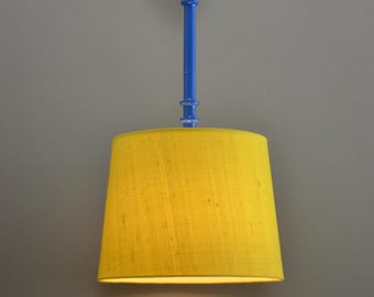 Vintage Pendant Lamp by Uno & Östen Kristiansson for Luxus Vittsjö Blue