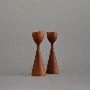 Set van twee vintage Deense design kandelaars uit de jaren 60 - gemaakt in Denemarken