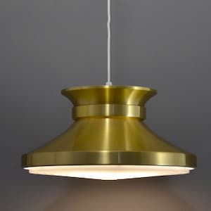 Vintage 1960s Pendant Lamp by Carl Thore for Granhaga. Swedish Mid-Century Design Brass.